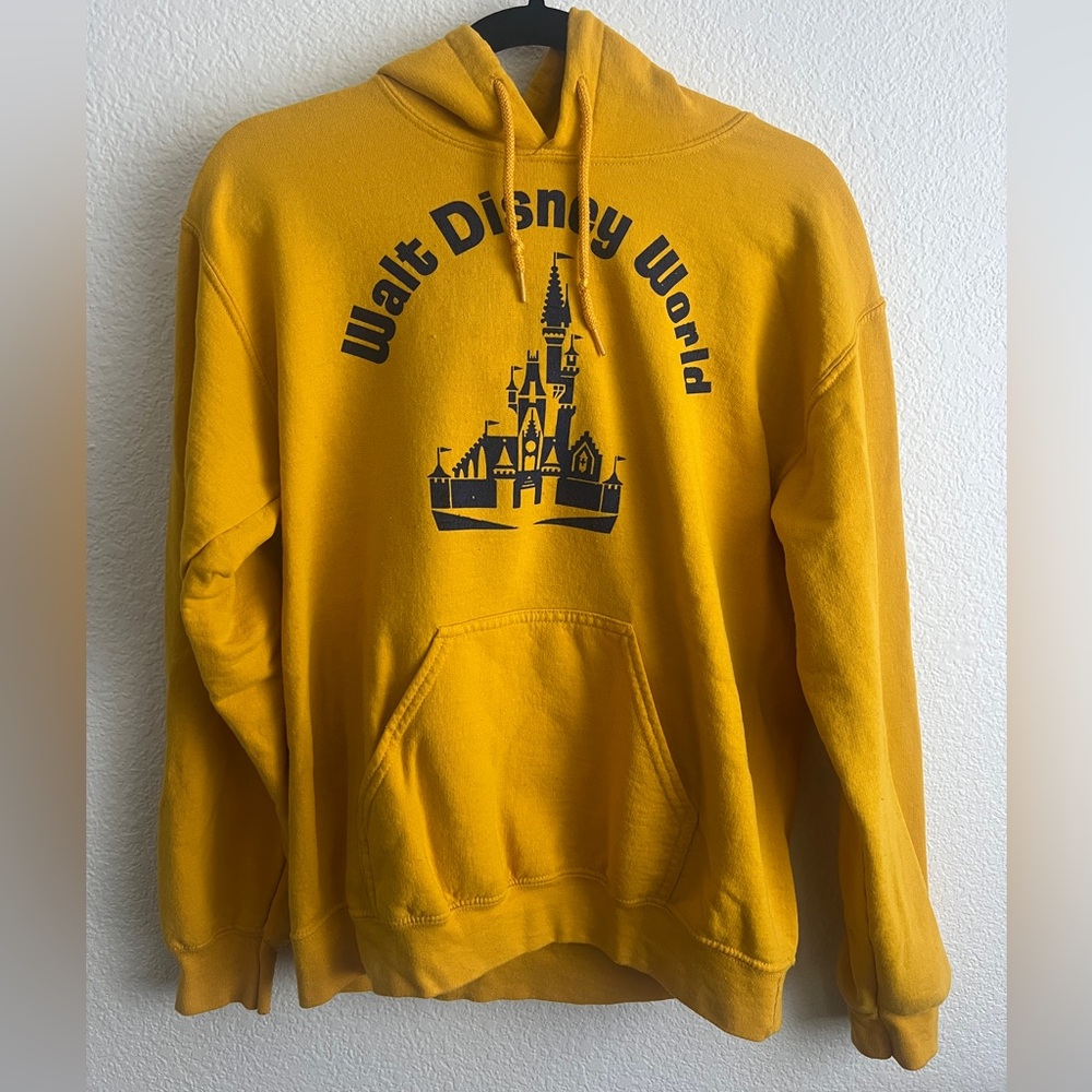 Disney Parks Walt Disney World Mustard Yellow Hoodie Unisex Size S